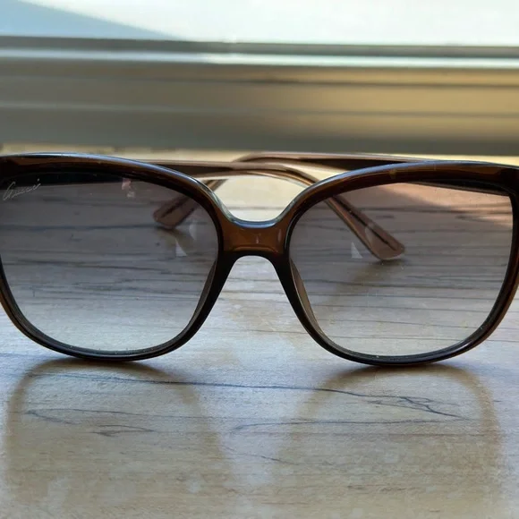 Gucci Sunglasses GG 3696 S G7OJS Authentic WITH GUCCI HARD CASE Gucci GG0036SN L (54 - 22) with Green lenses and Black frame  main image 4